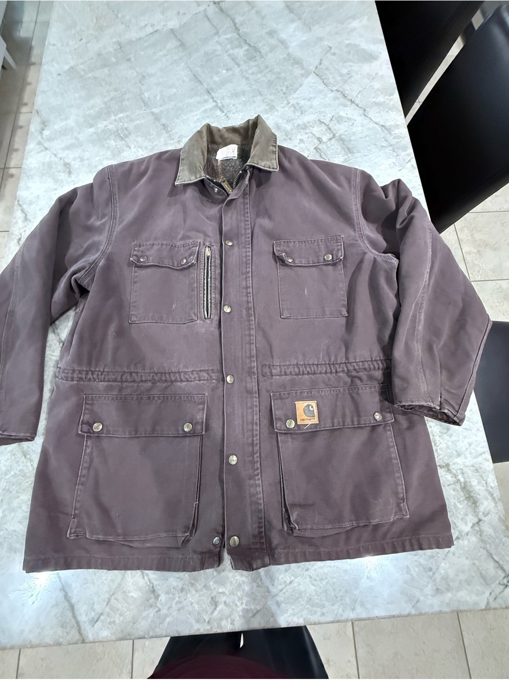 Vintage CARHARTT PB1373 Mocha Blanket Lined Barn Coat   Men’s X-Large USA